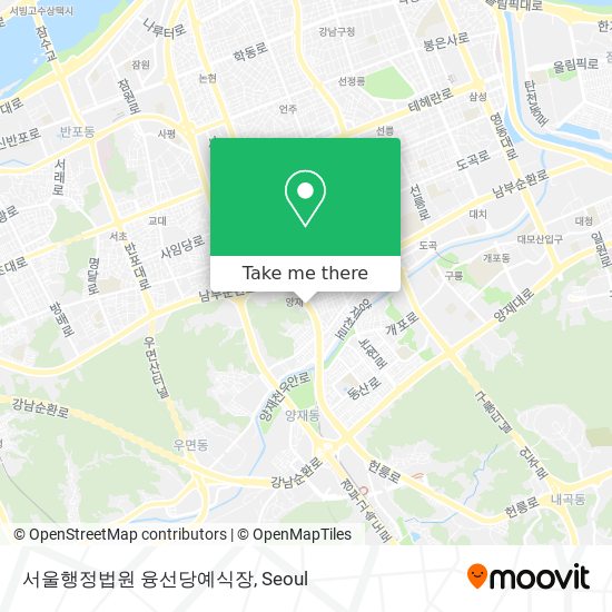 서울행정법원 융선당예식장 map