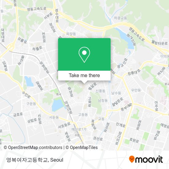 영복여자고등학교 map