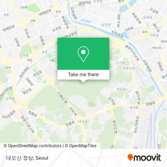 대모산 정상 map