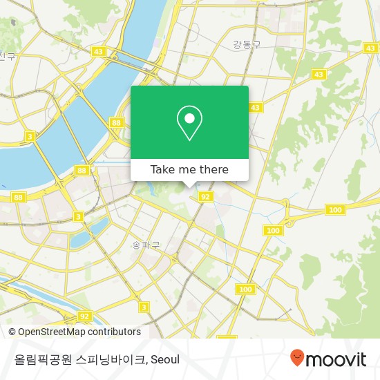 올림픽공원 스피닝바이크 map