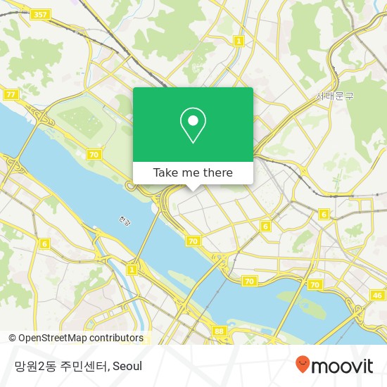 망원2동 주민센터 map