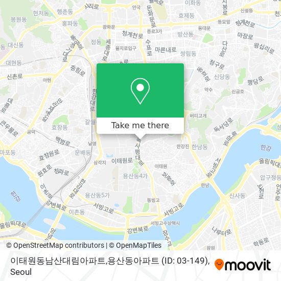 이태원동남산대림아파트,용산동아파트 (ID: 03-149) map