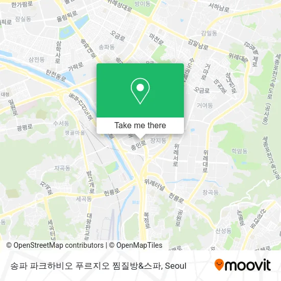 송파 파크하비오 푸르지오 찜질방&스파 map