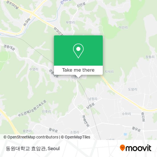 동원대학교 효암관 map