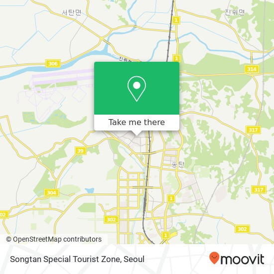 Songtan Special Tourist Zone map