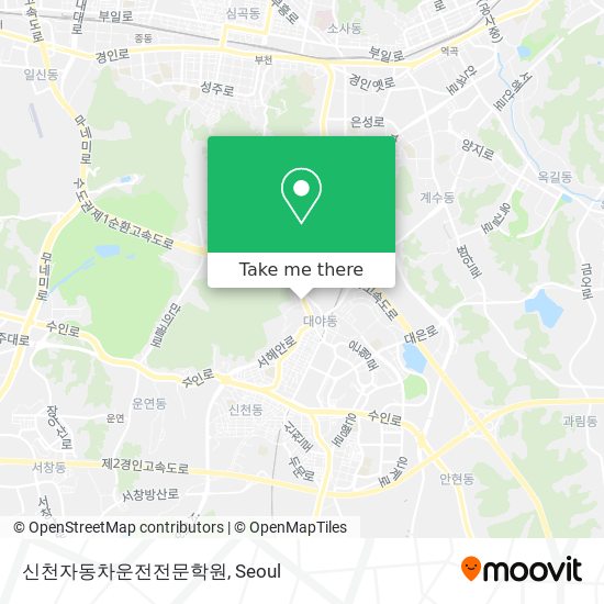 신천자동차운전전문학원 map