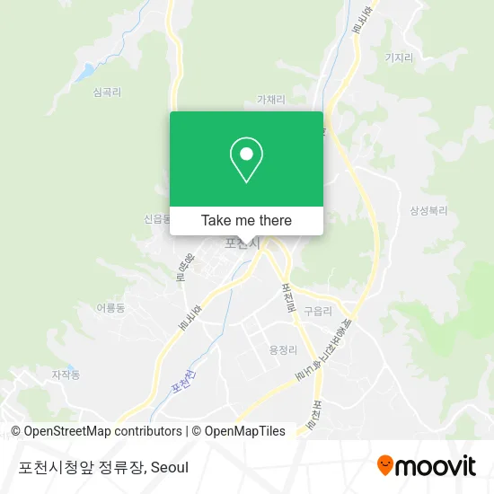 포천시청앞 정류장 map