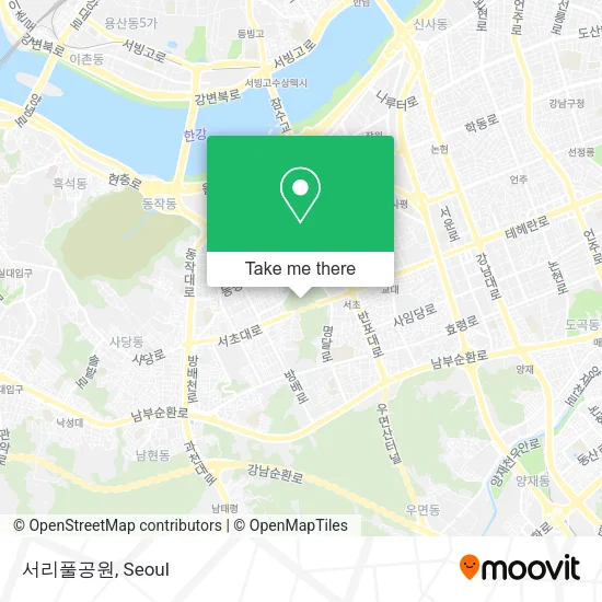 서리풀공원 map