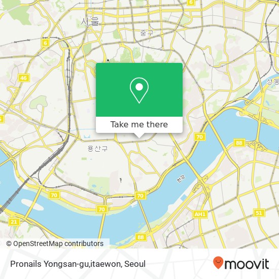 Pronails Yongsan-gu,itaewon map