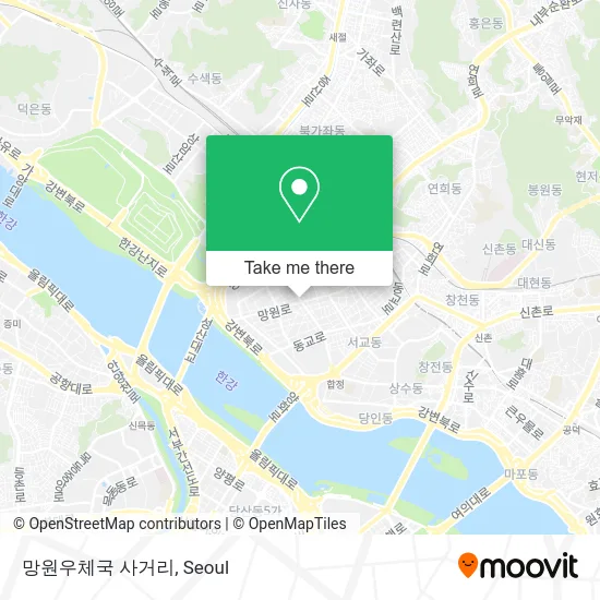 망원우체국 사거리 map