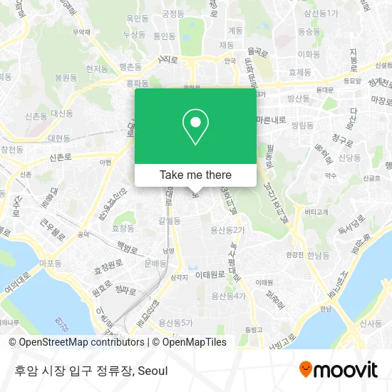 후암 시장 입구 정류장 map