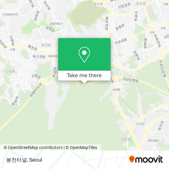 봉천터널 map