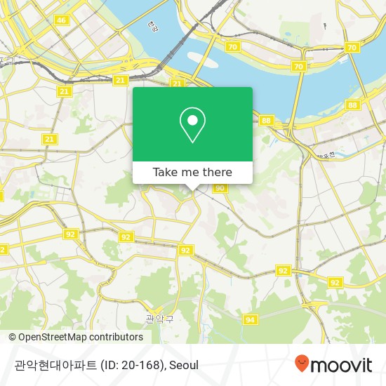 관악현대아파트 (ID: 20-168) map