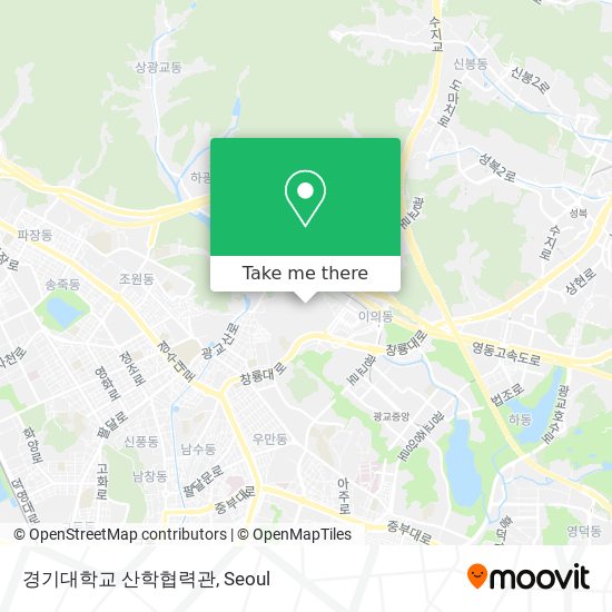 경기대학교 산학협력관 map