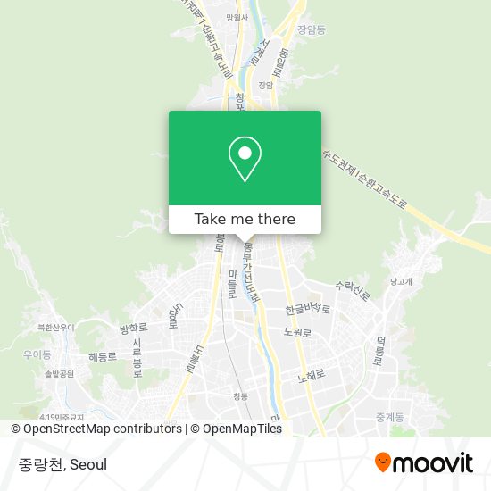 중랑천 map