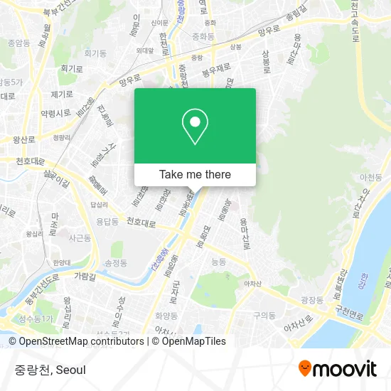중랑천 map