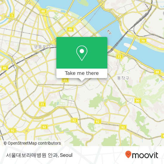 서울대보라매병원 안과 map