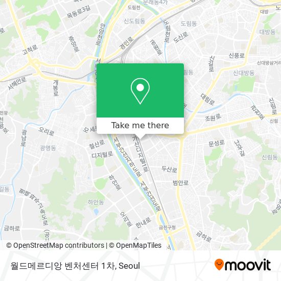 월드메르디앙 벤처센터 1차 map