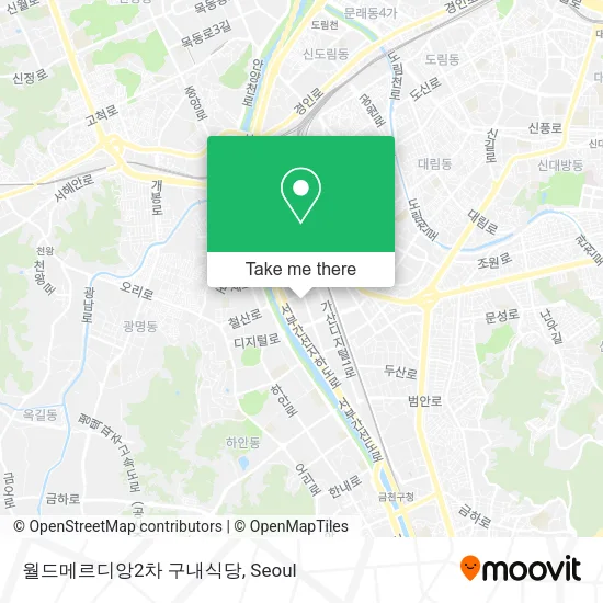 월드메르디앙2차 구내식당 map