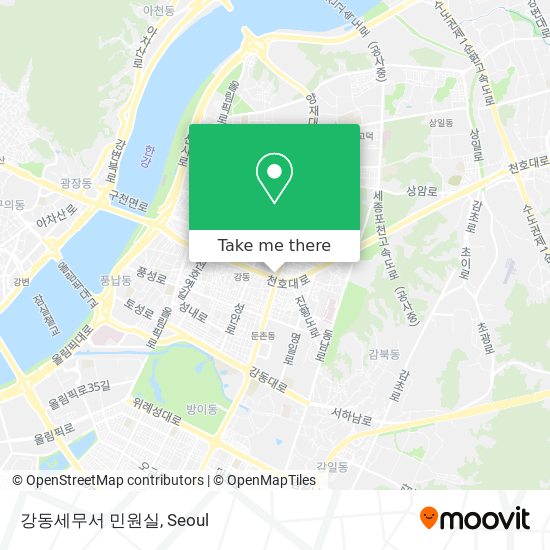 강동세무서 민원실 map