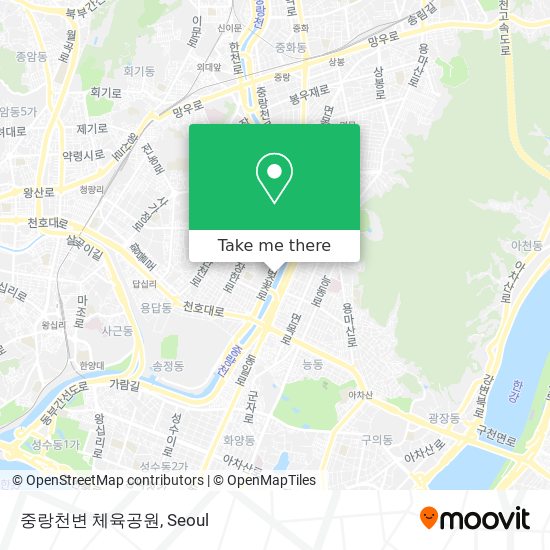 중랑천변 체육공원 map