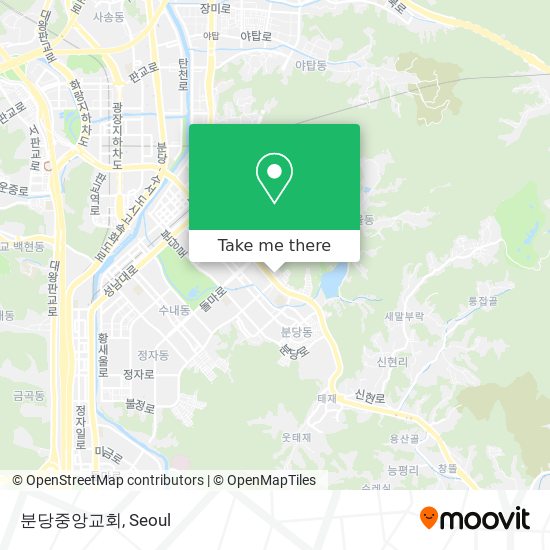 분당중앙교회 map