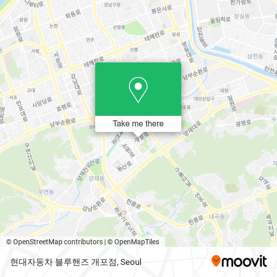 현대자동차 블루핸즈 개포점 map