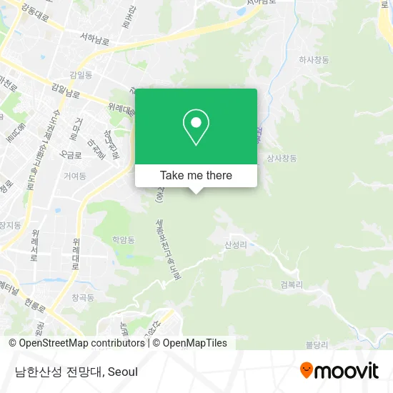 남한산성 전망대 map