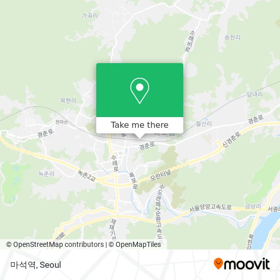 마석역 map