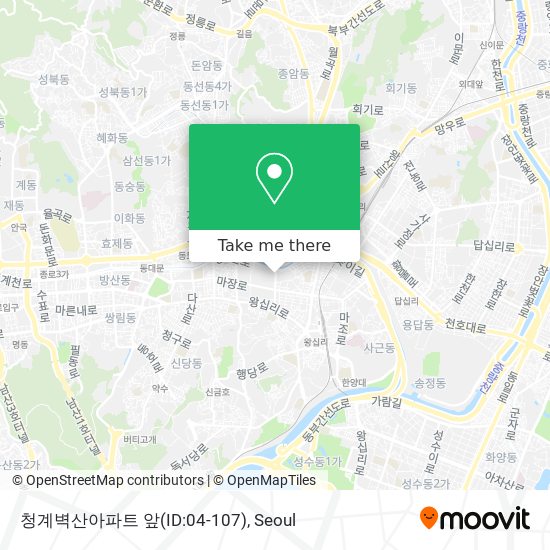 청계벽산아파트 앞(ID:04-107) map