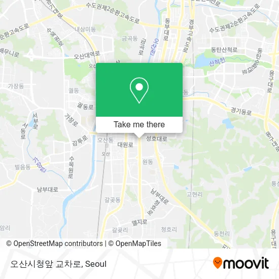 오산시청앞 교차로 map