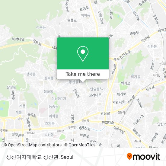 성신여자대학교 성신관 map