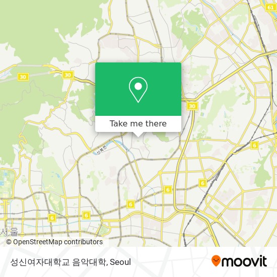 성신여자대학교 음악대학 map