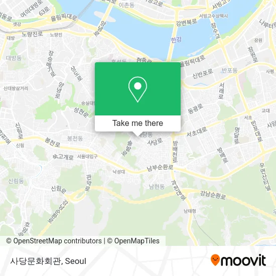 사당문화회관 map