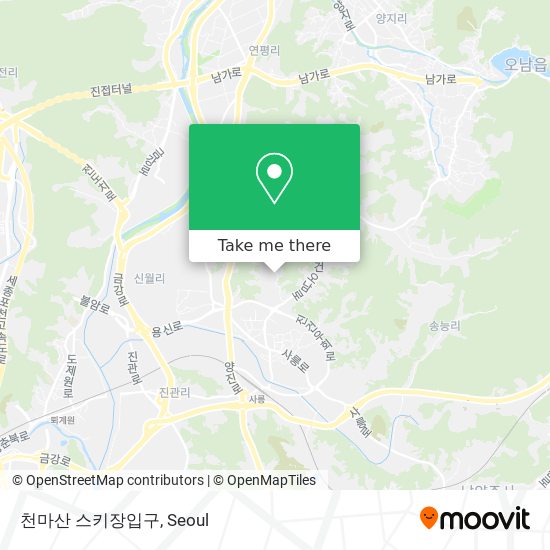 천마산 스키장입구 map