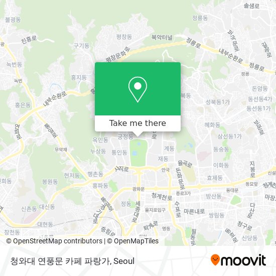 청와대 연풍문 카페 파랑가 map
