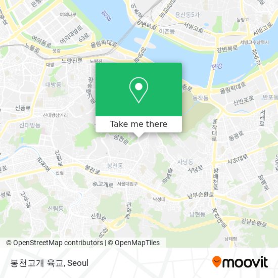 봉천고개 육교 map