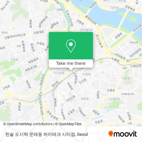 한솥 도시락 문래동 하이테크 시티점 map