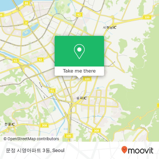 문정 시영아파트 3동 map