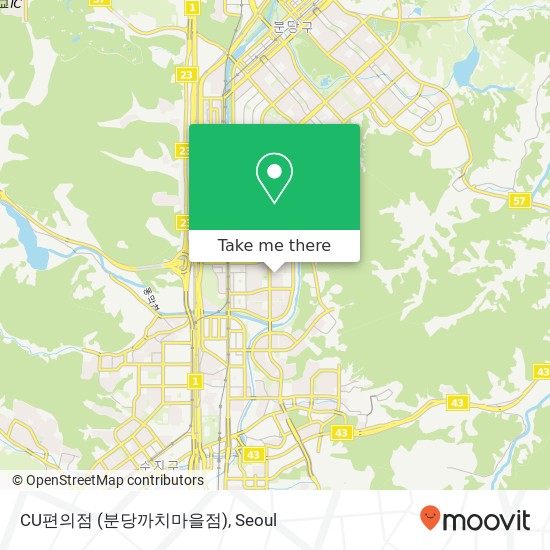 CU편의점 (분당까치마을점) map