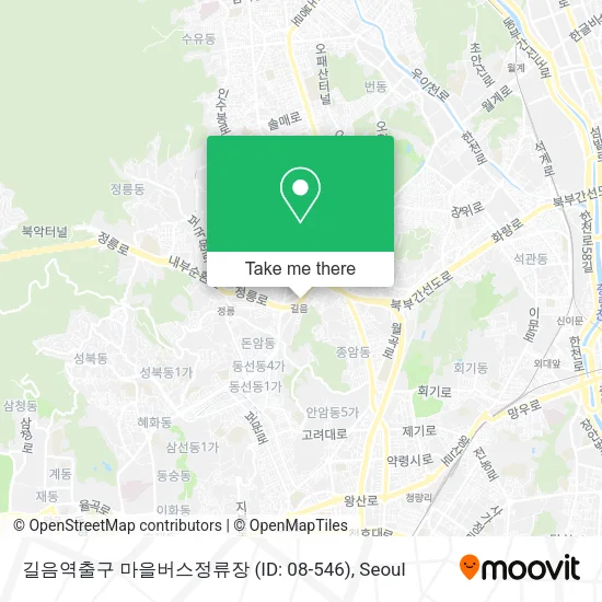 길음역출구 마을버스정류장 (ID: 08-546) map