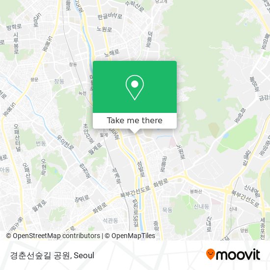 경춘선숲길 공원 map