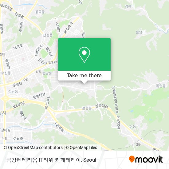 금강펜테리움 IT타워 카페테리아 map