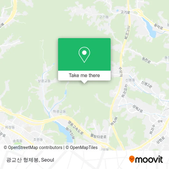 광교산 형제봉 map
