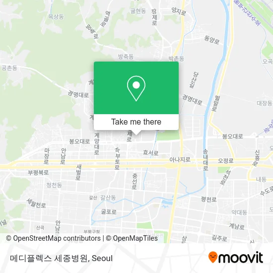메디플렉스 세종병원 map