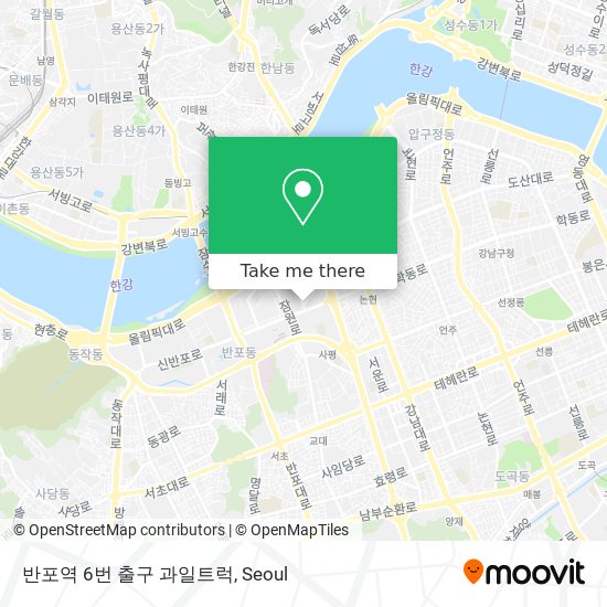 반포역 6번 출구 과일트럭 map