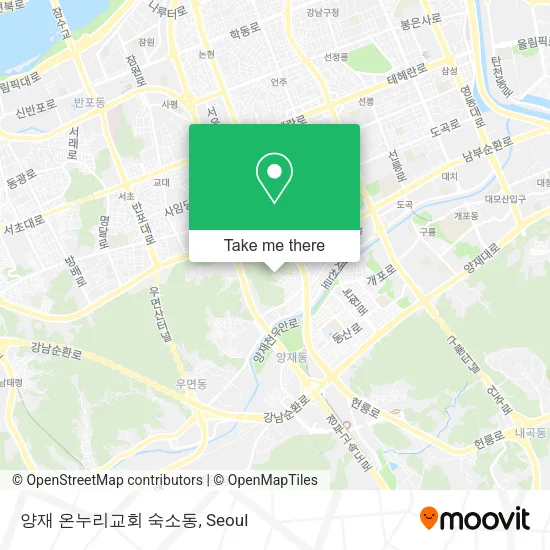 양재 온누리교회 숙소동 map