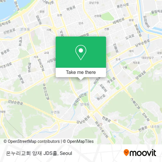 온누리교회 양재 JDS홀 map
