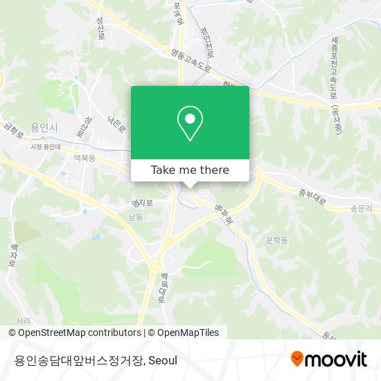 용인송담대앞버스정거장 map