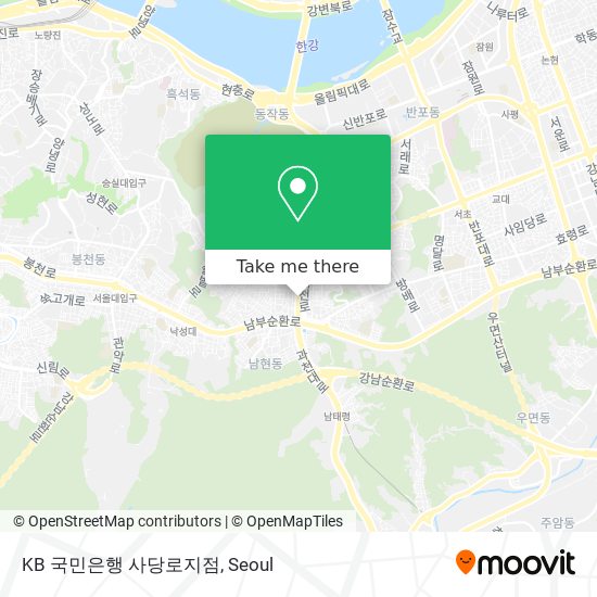 KB 국민은행 사당로지점 map